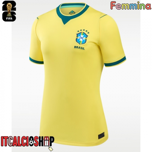 Brasile Prima Maglia Femmina Mondiali 2026 Manica Corta